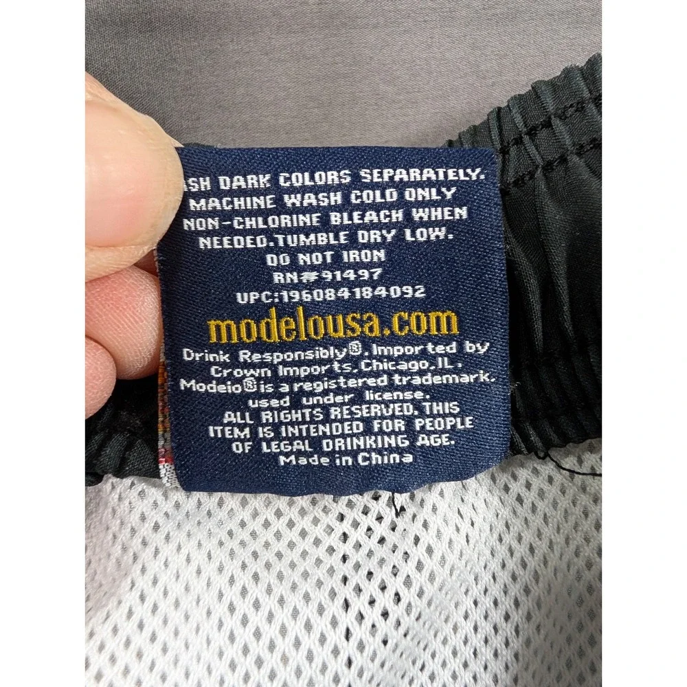 Modelo Especial Mens Swim Trunks 3XL 48/50 Black‎ Gold Beer Graphic Board Shorts